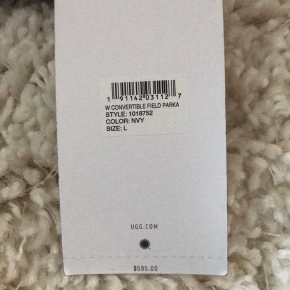 NWT UGG Convertible Field Parka Navy - Picture 7 of 8